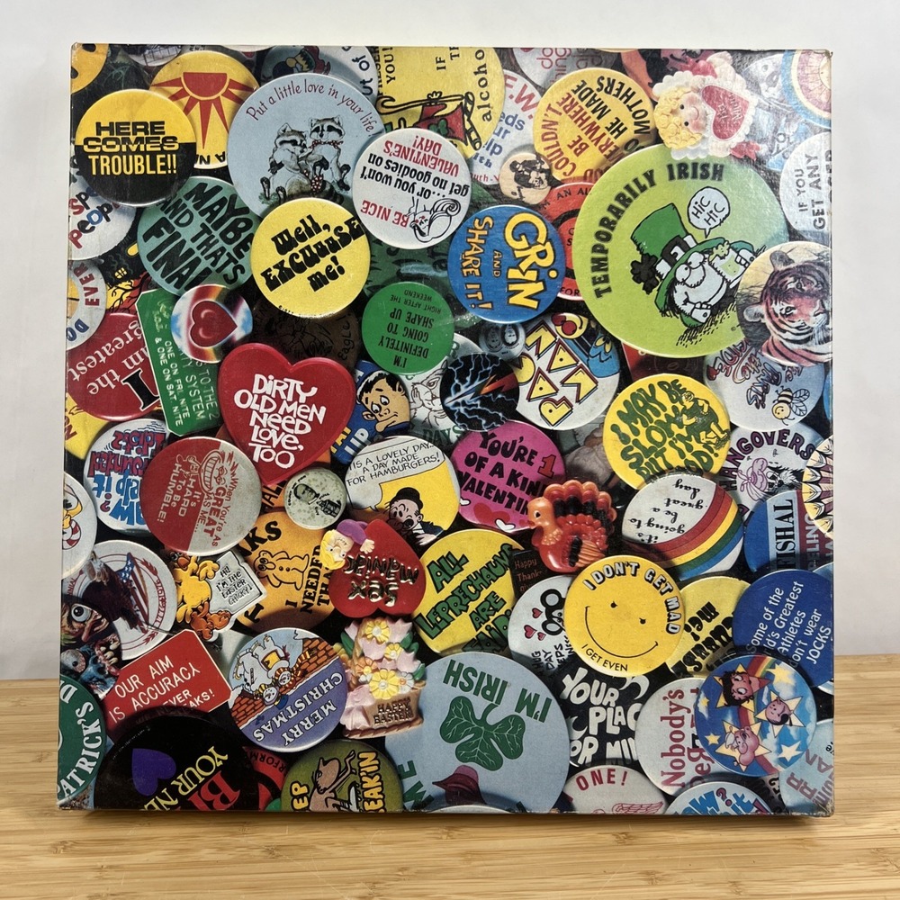 Vintage 1982 Hoyle 'Fun Buttons' 550 Piece Jigsaw Puzzle 18" X 24" Missing 2 Pcs